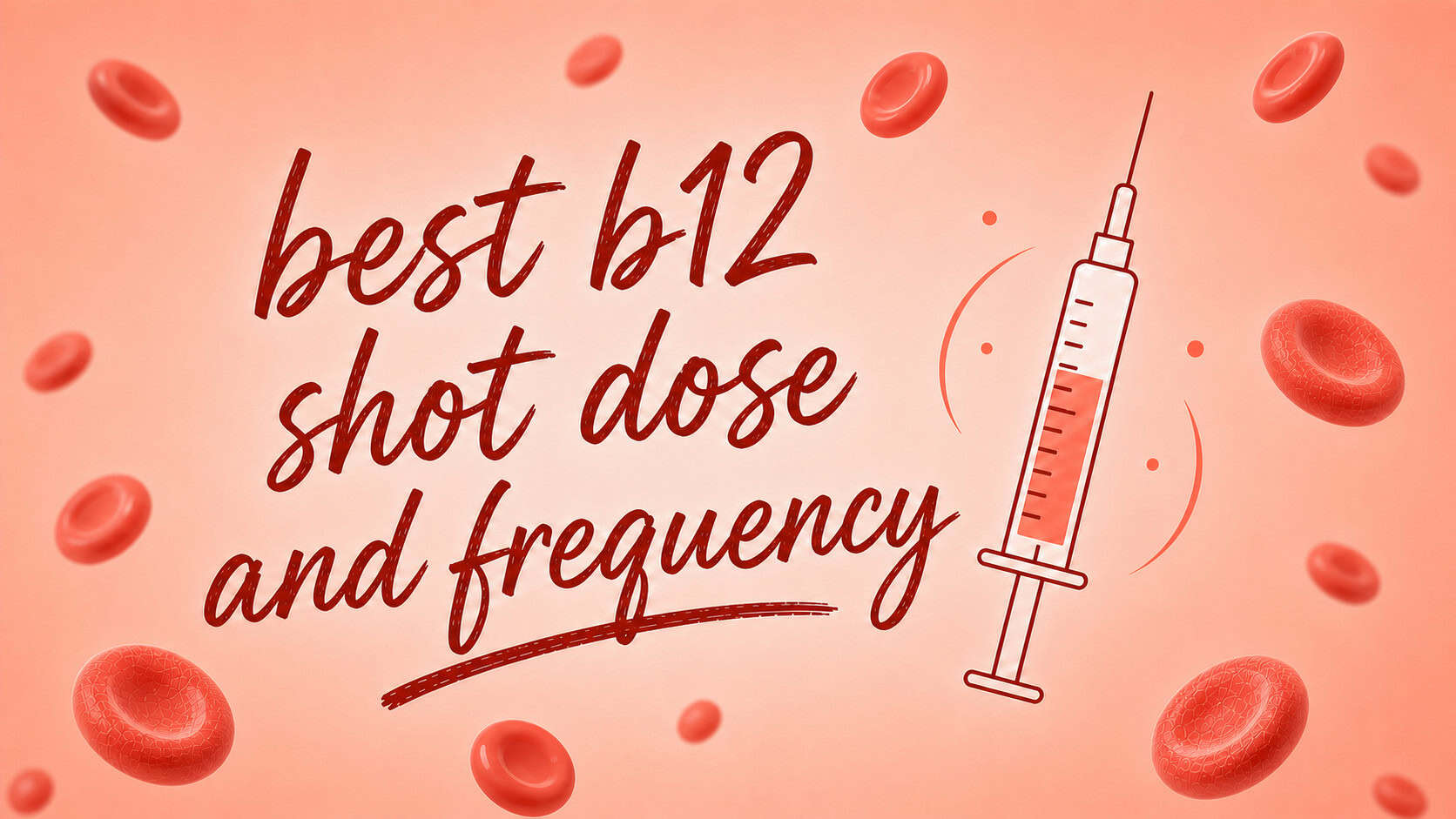 Handwritten note saying ‘best b12 shot dose and frequency’.